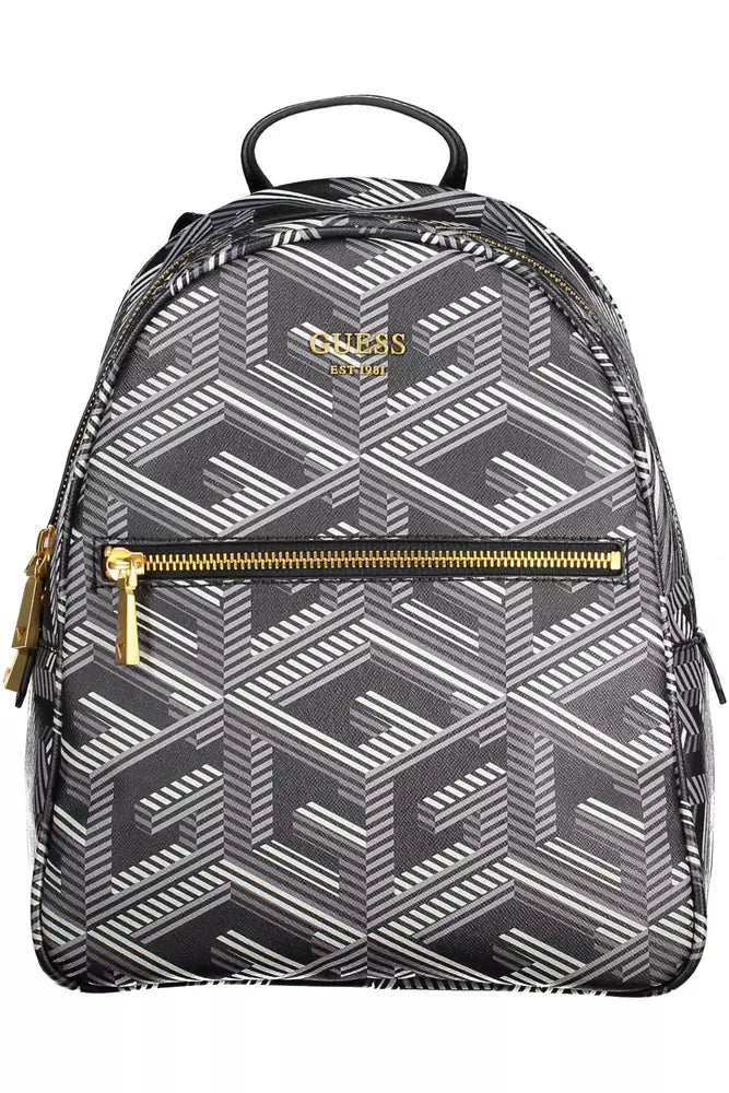 Black Polyethylene Women Backpack