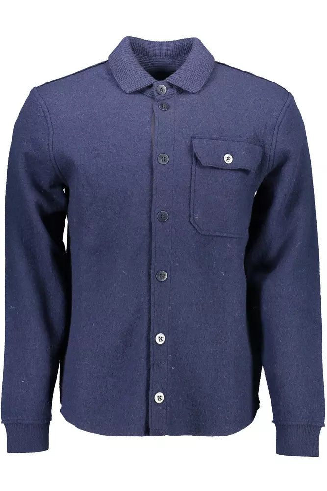 Gant Blue Wool Men Sweater