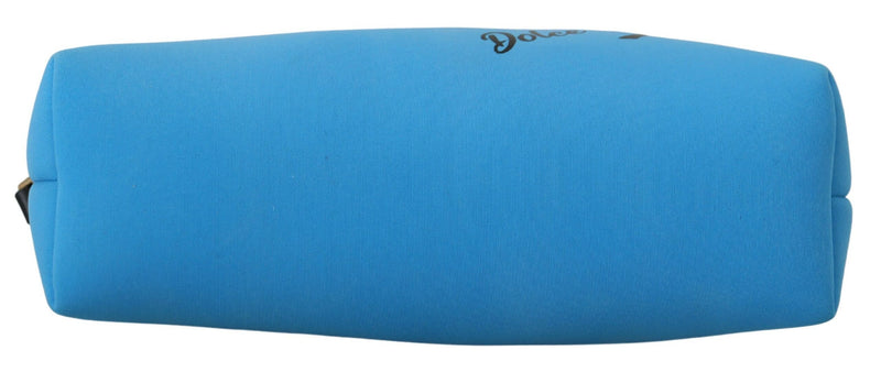 Dolce & Gabbana Elegant Blue Polyamide Pouch Bag