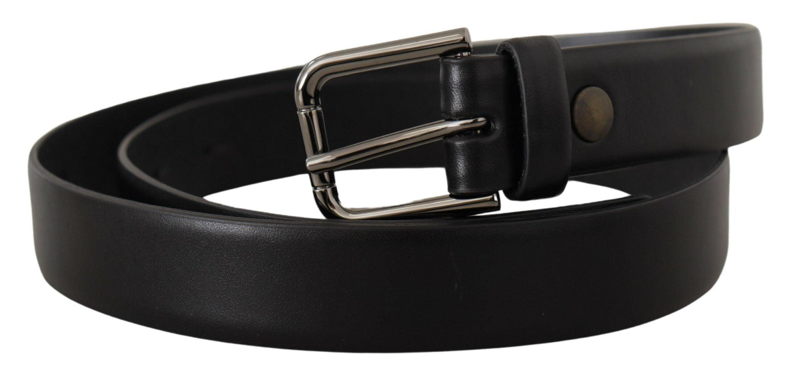 Dolce & Gabbana Elegant Black Leather Classic Belt