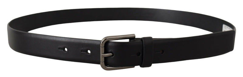 Dolce & Gabbana Elegant Black Leather Classic Belt