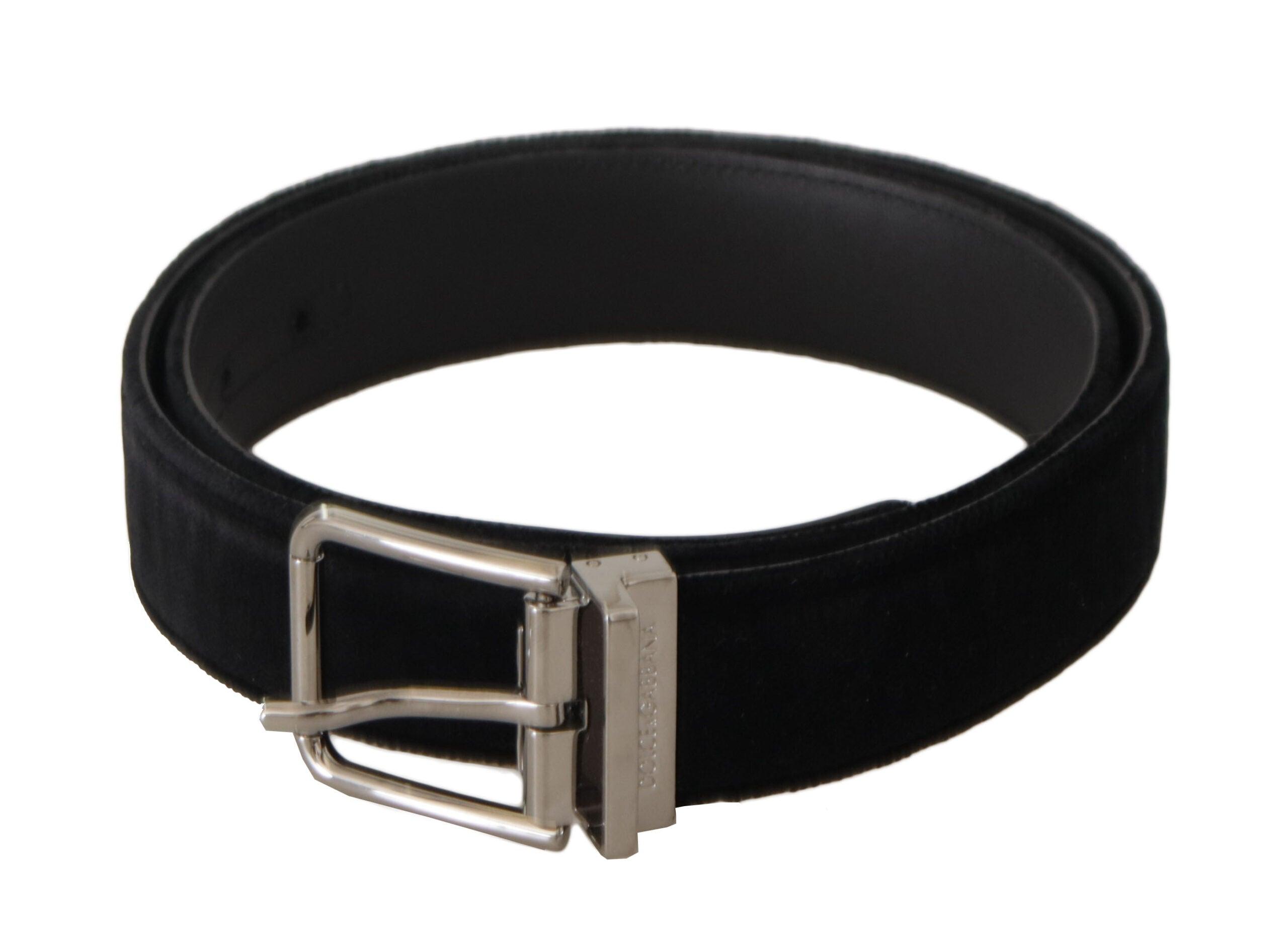 Dolce & Gabbana Sophisticated Velvet Leather Belt