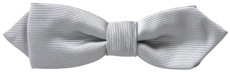 Dolce & Gabbana Elegant Silk Bow Tie in Grey