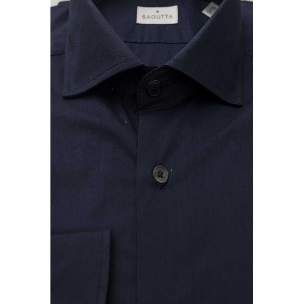 Bagutta Blue Cotton Men's Shirt