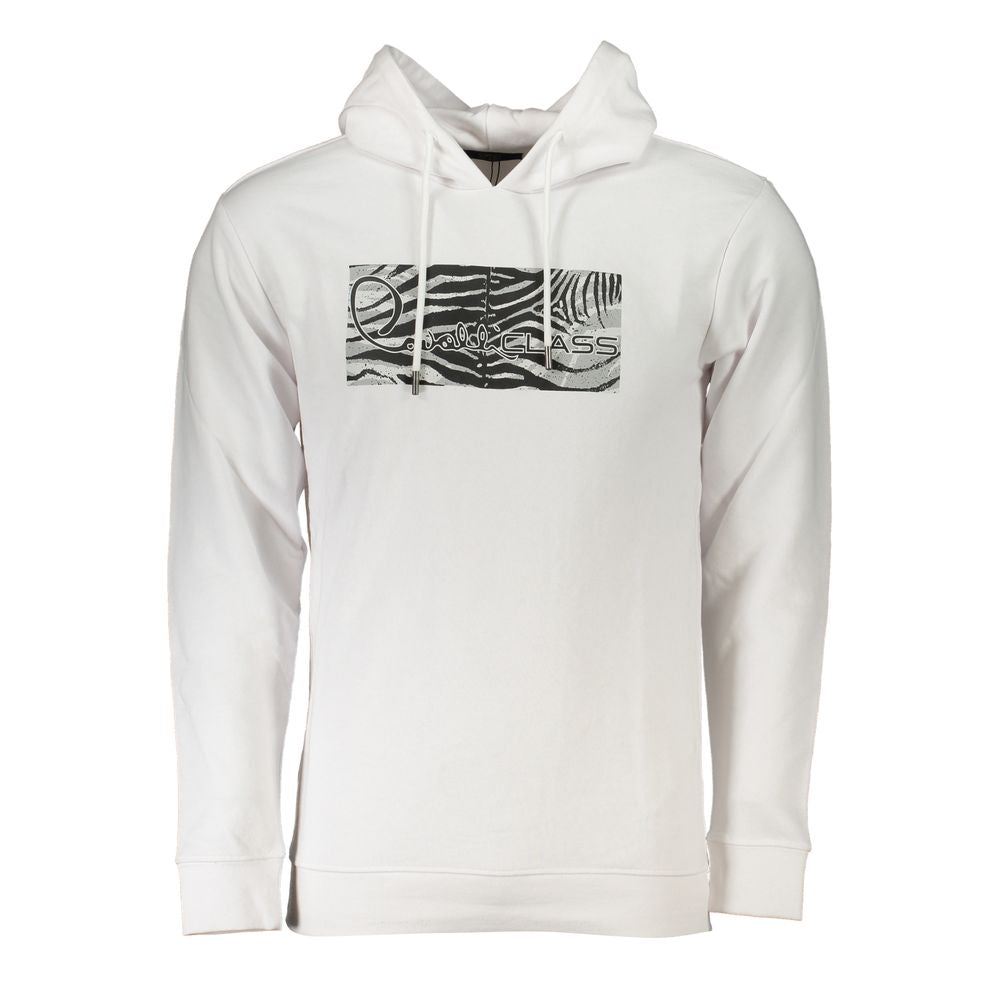 Cavalli Class White Cotton Men Sweater