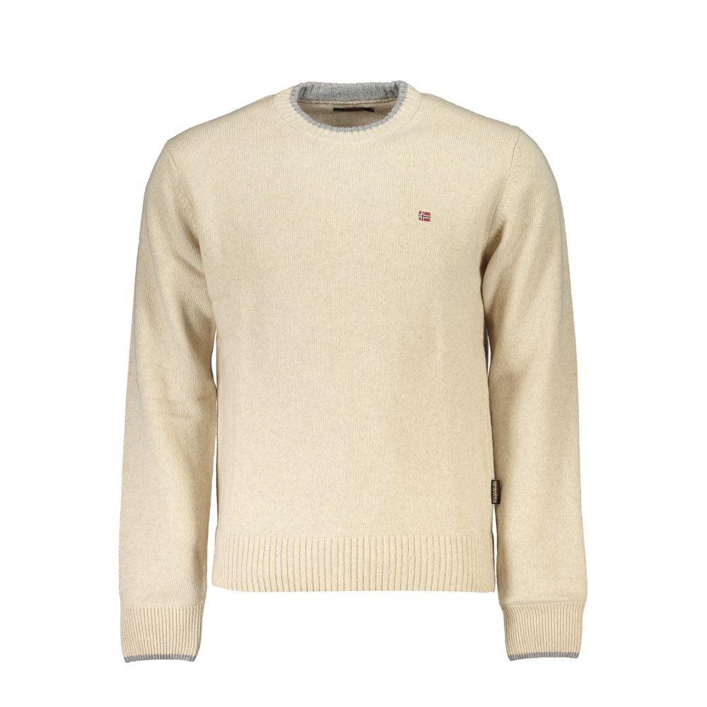 Napapijri Beige Fabric Men Sweater