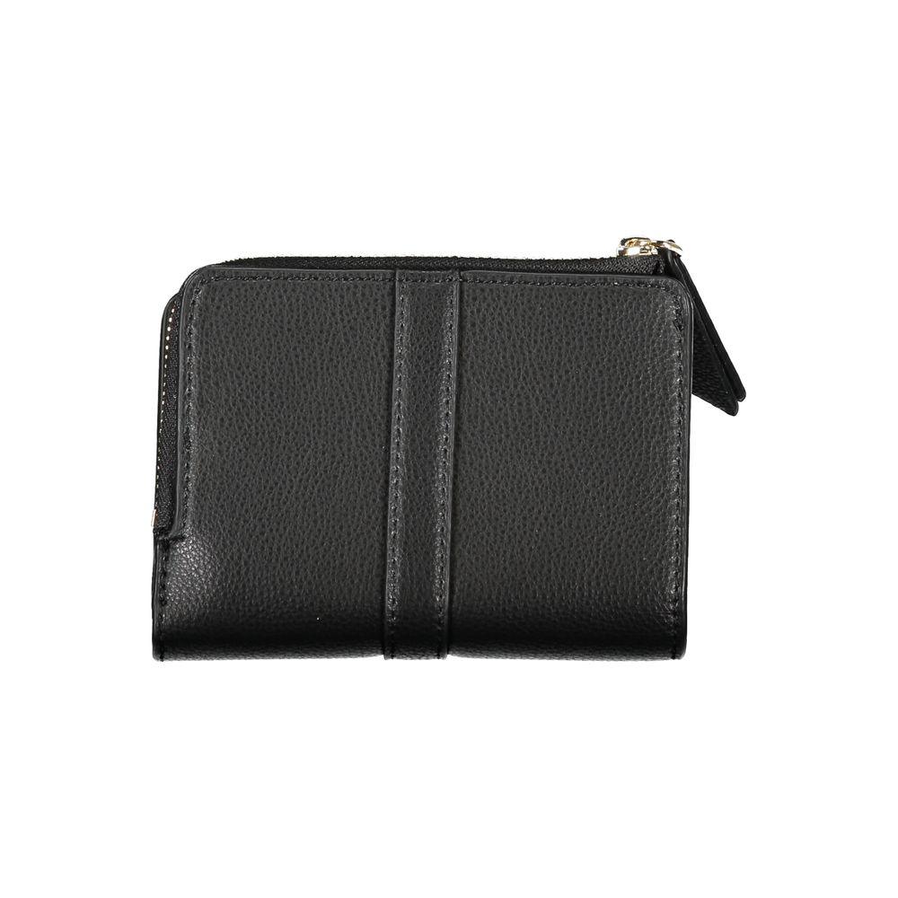 Tommy Hilfiger Sleek Black Zip Wallet with Coin Purse