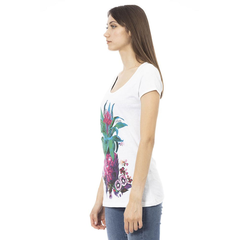 Just Cavalli White Cotton Women T-Shirt