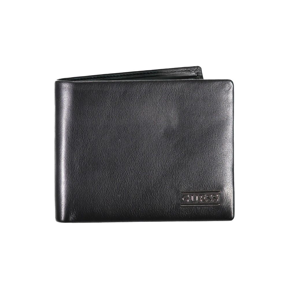 Sleek Black Leather Bifold Wallet