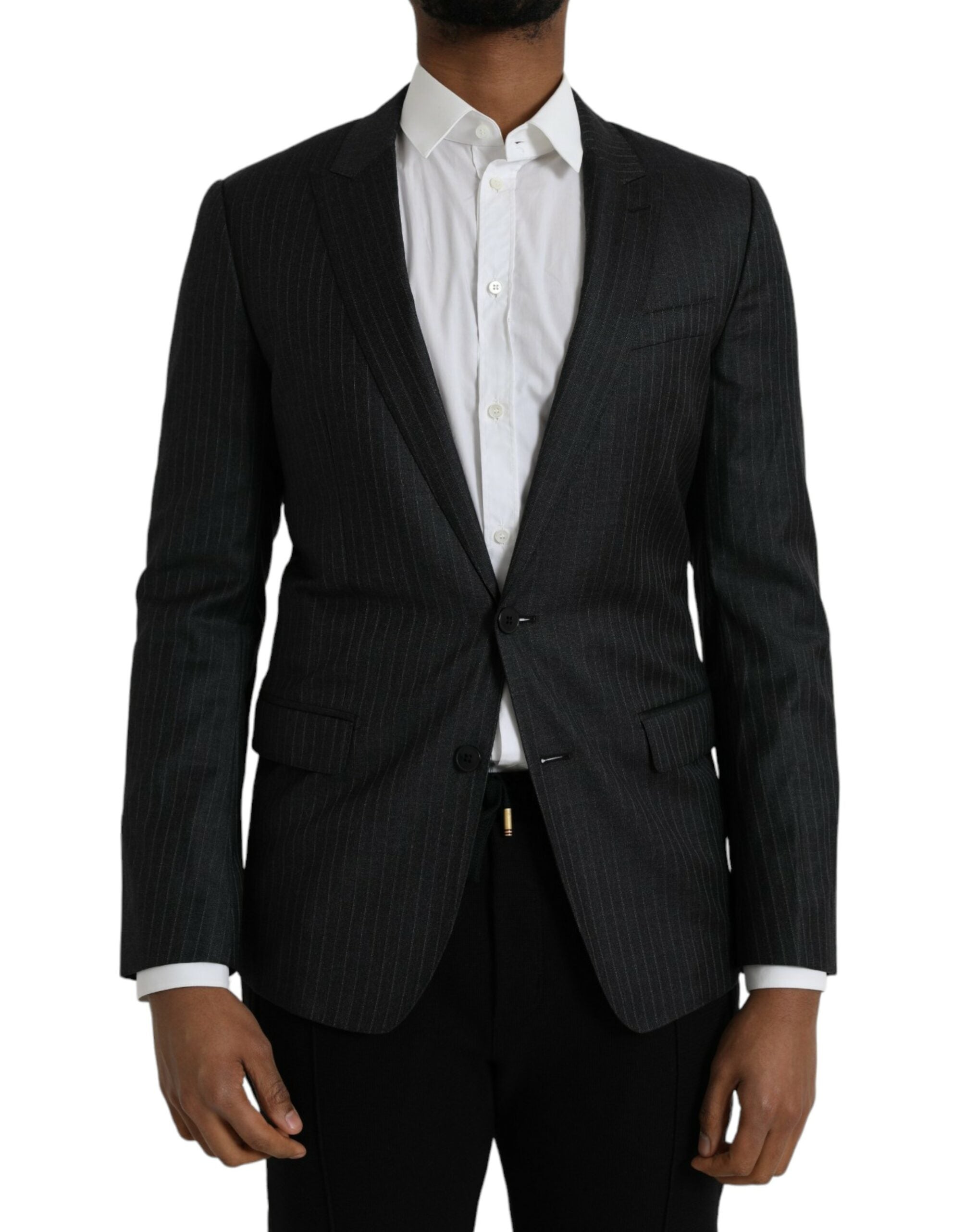 Black Stripe MARTINI Single Breasted Coat Blazer