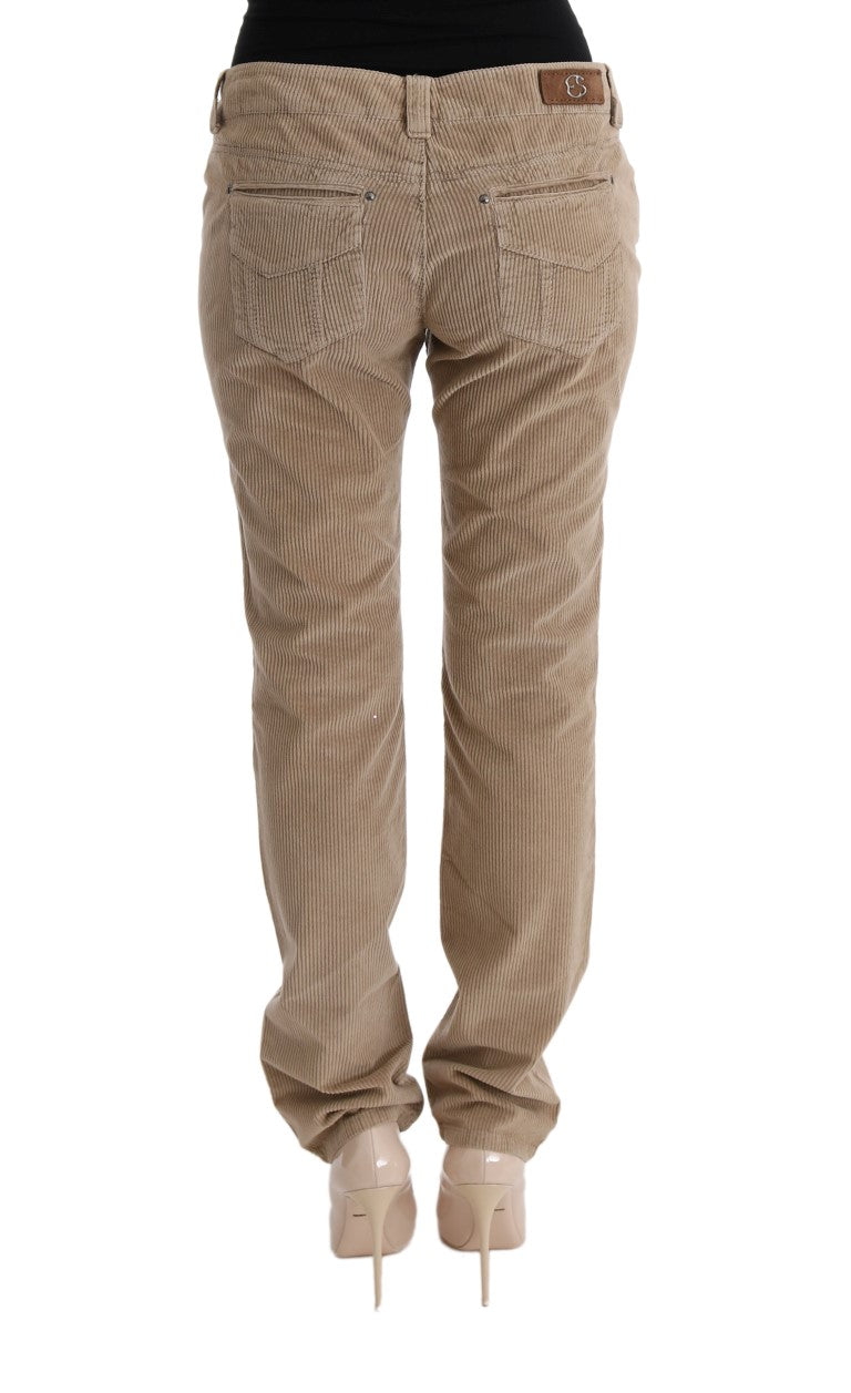 Ermanno Scervino Beige Regular Fit Luxe Trousers