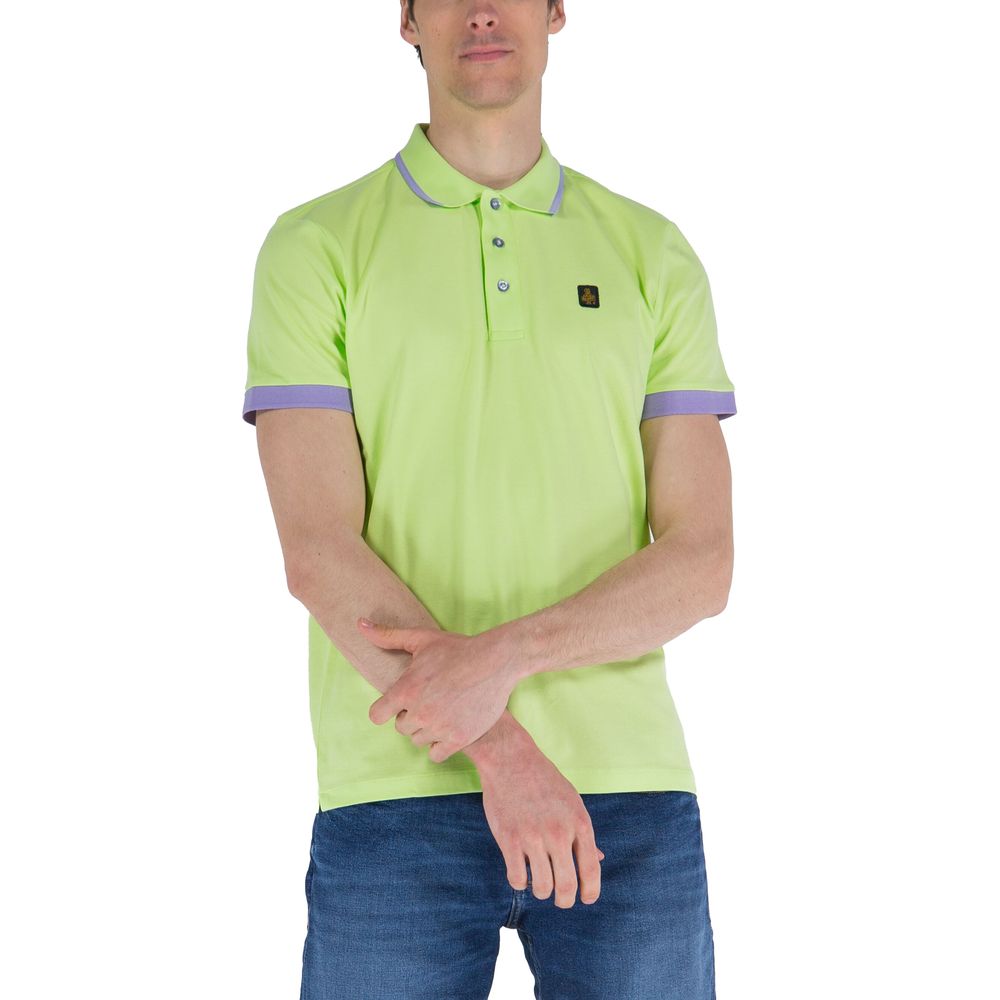 Contrast Collar Cotton Polo Shirt