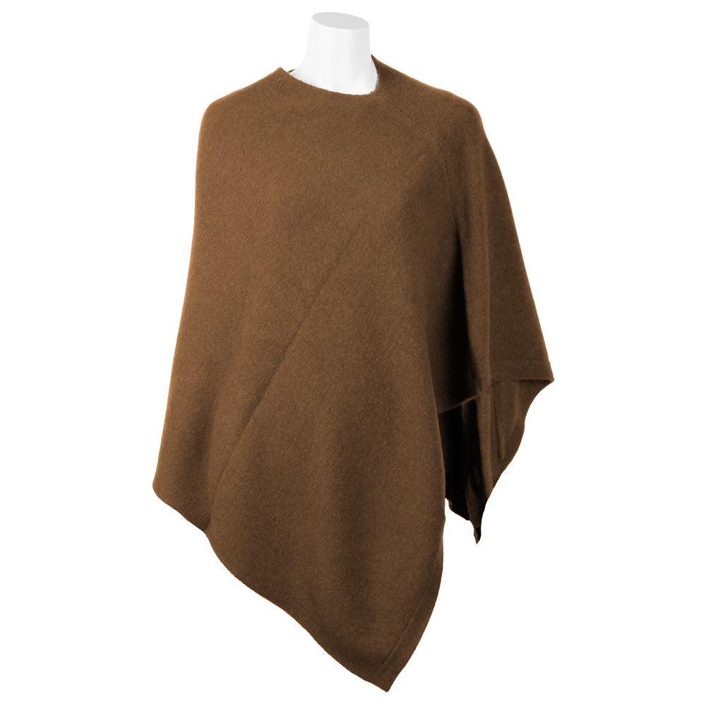 Emilio Romanelli Elegant Cashmere V-Neck Poncho