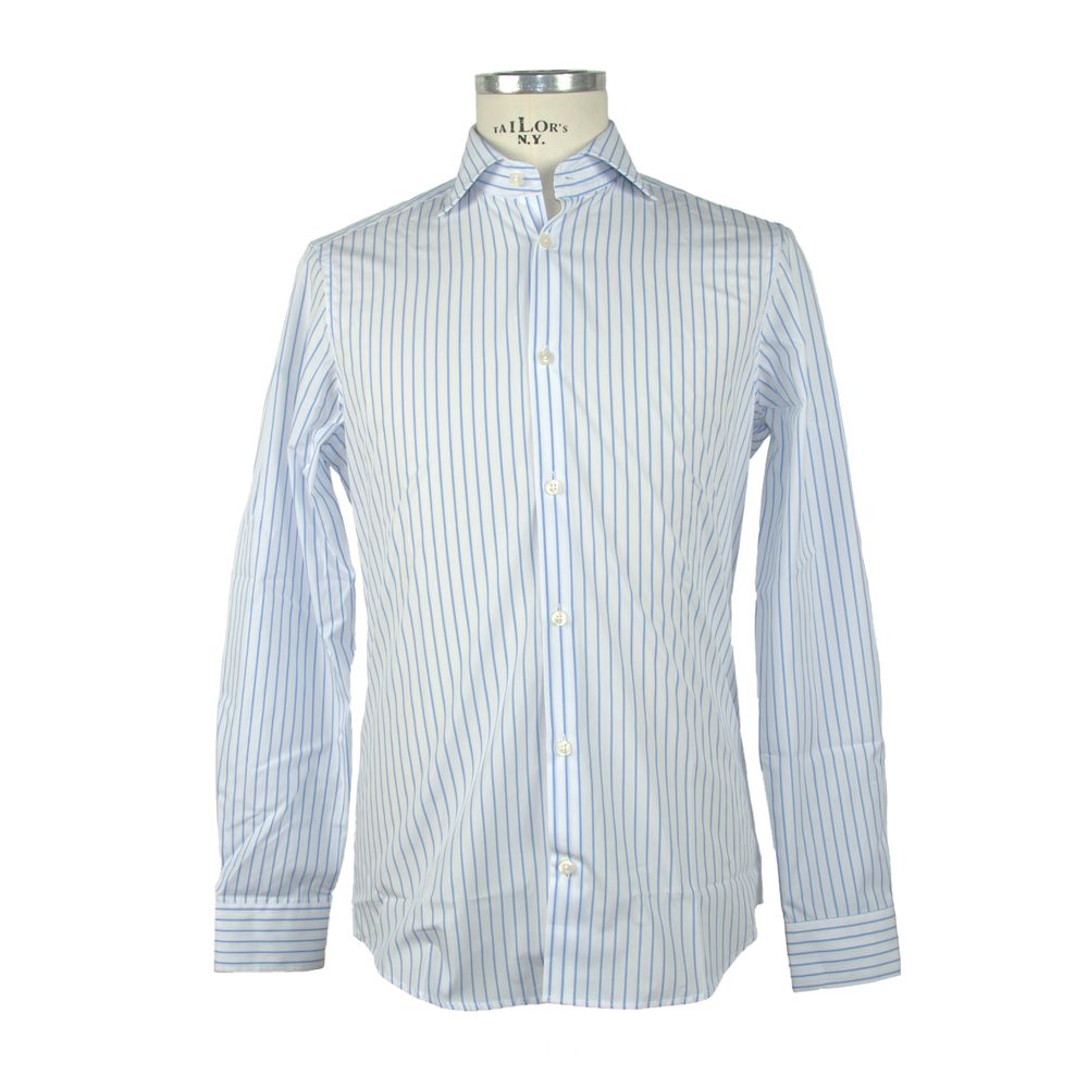 Elegant Light Blue Italian Cotton Shirt