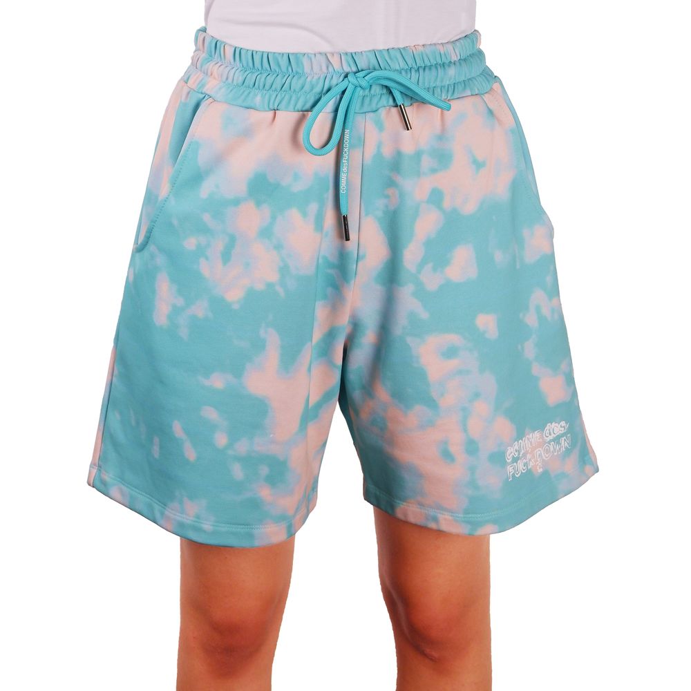 Chic Two-Tone Bermuda Shorts - Light Blue