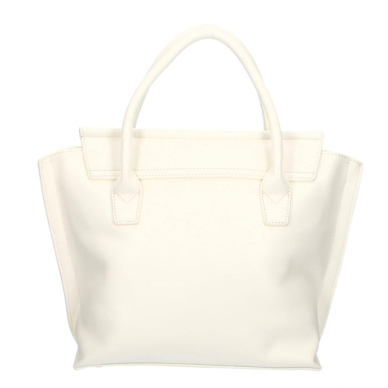 Plein Sport Elegant White Handbag With Magnetic Closure