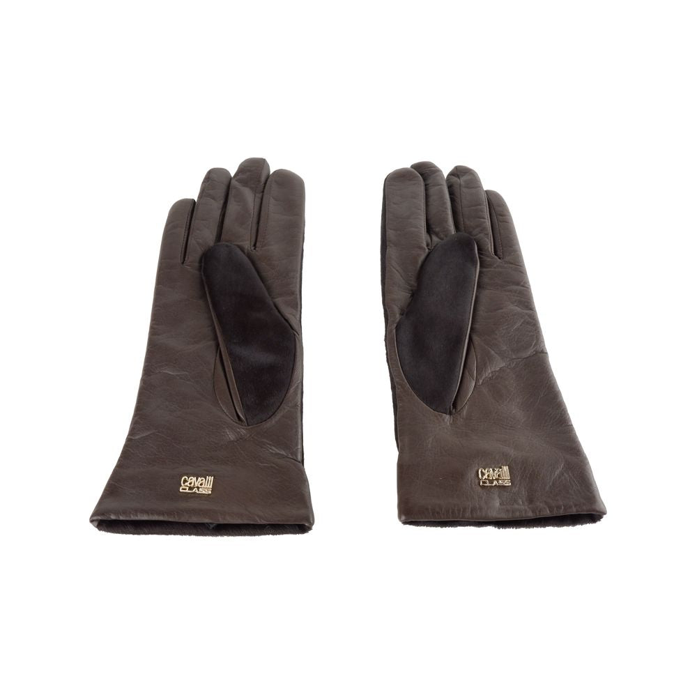 Brown Lambskin Women Glove