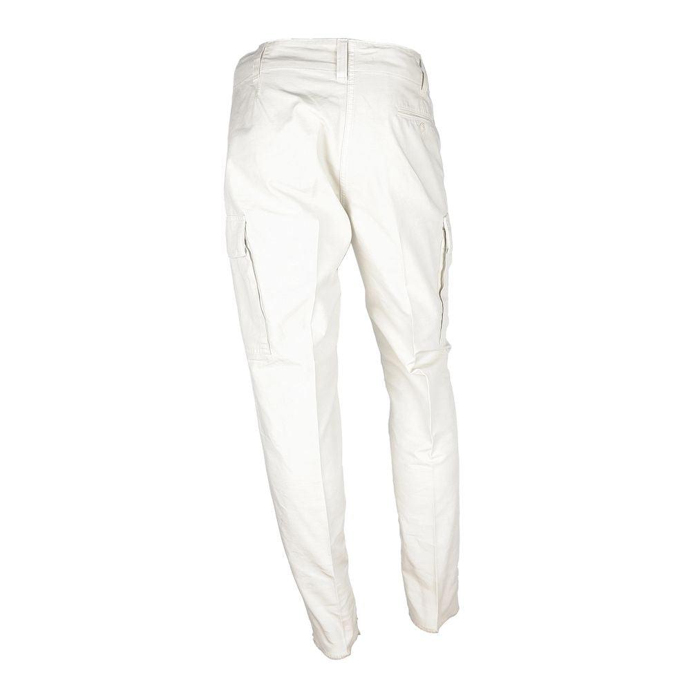 Don The Fuller White Cotton Men's Trouser