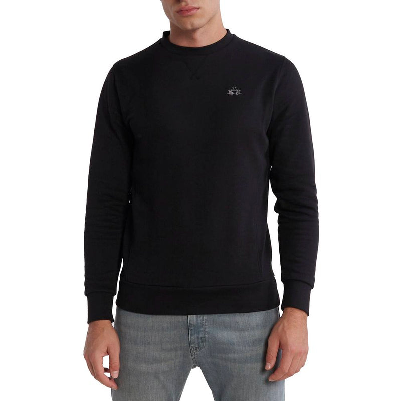 La Martina Black Cotton Sweater