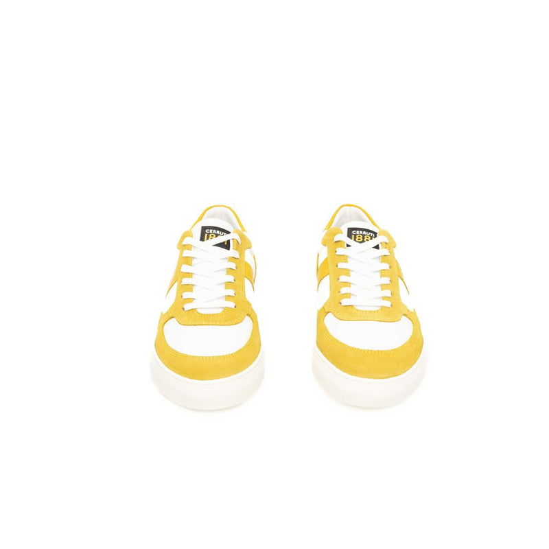 Cerruti 1881 Yellow Leather Men Sneaker