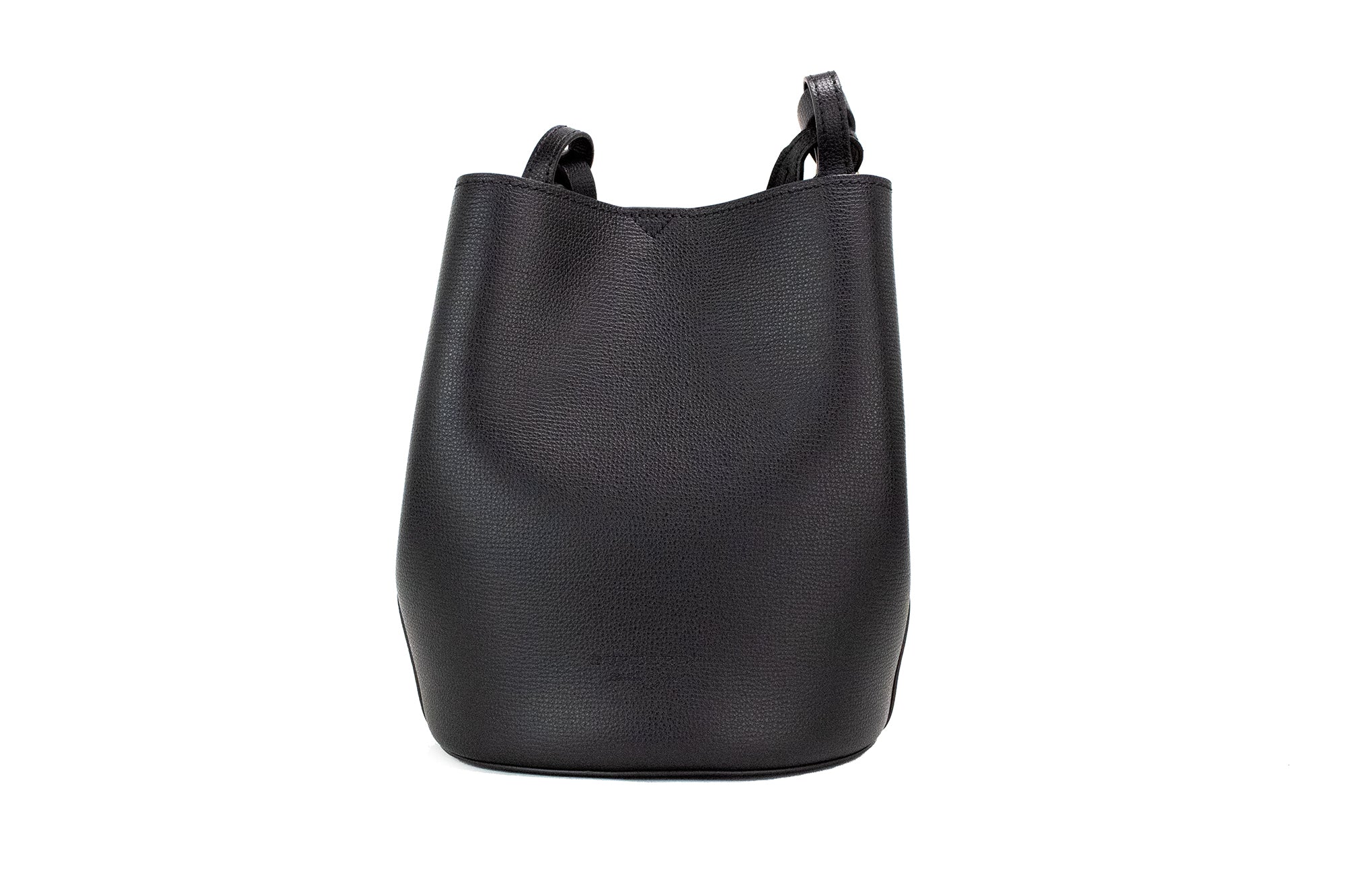 Lorne Small Black Haymarket Check Pebble Leather Bucket Handbag Purse - Divitiae Glamour