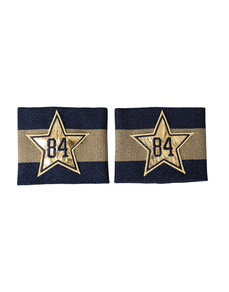 Dolce & Gabbana Black Gold Logo Star 84 Viscose Wristband