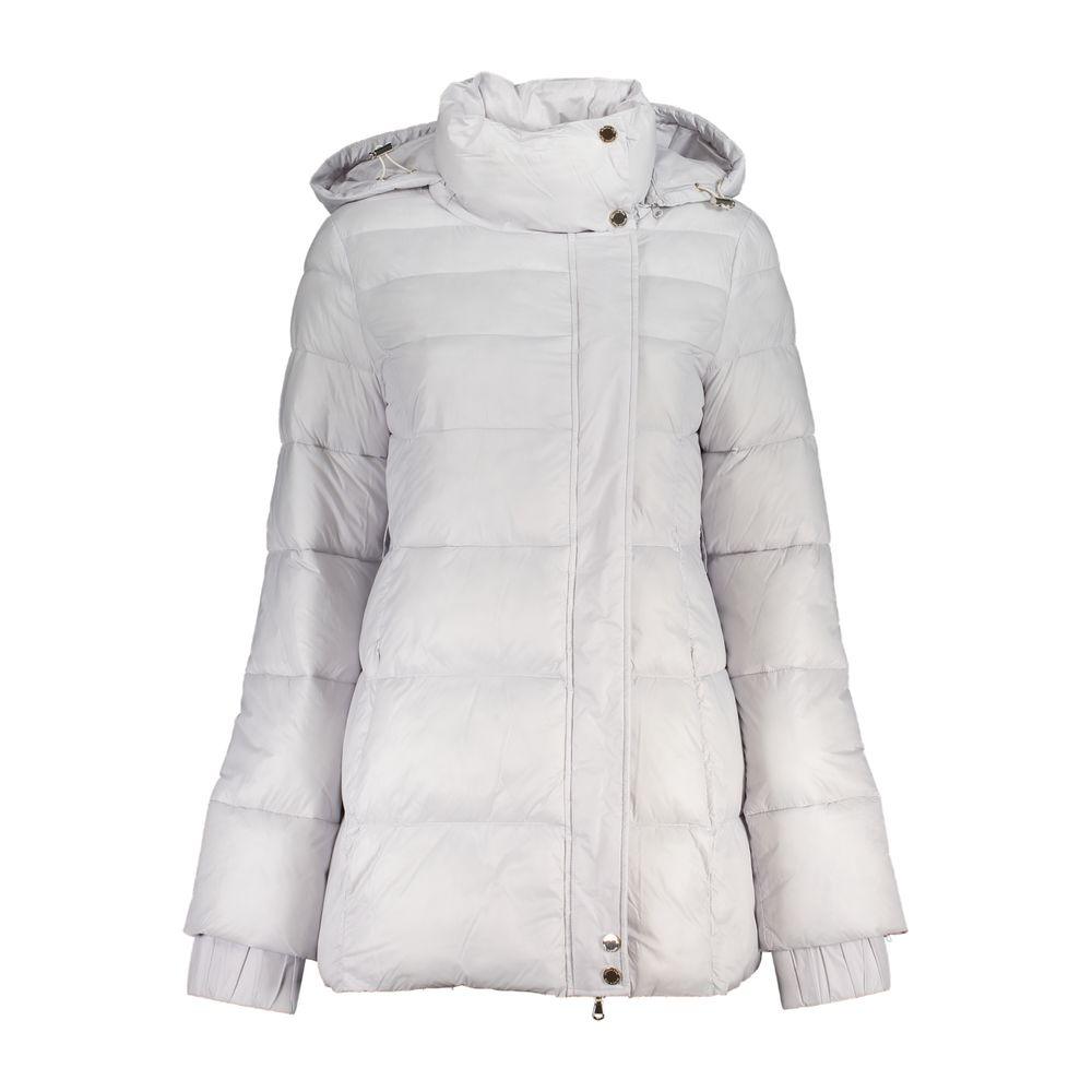 Patrizia Pepe White Polyamide Jackets & Coat