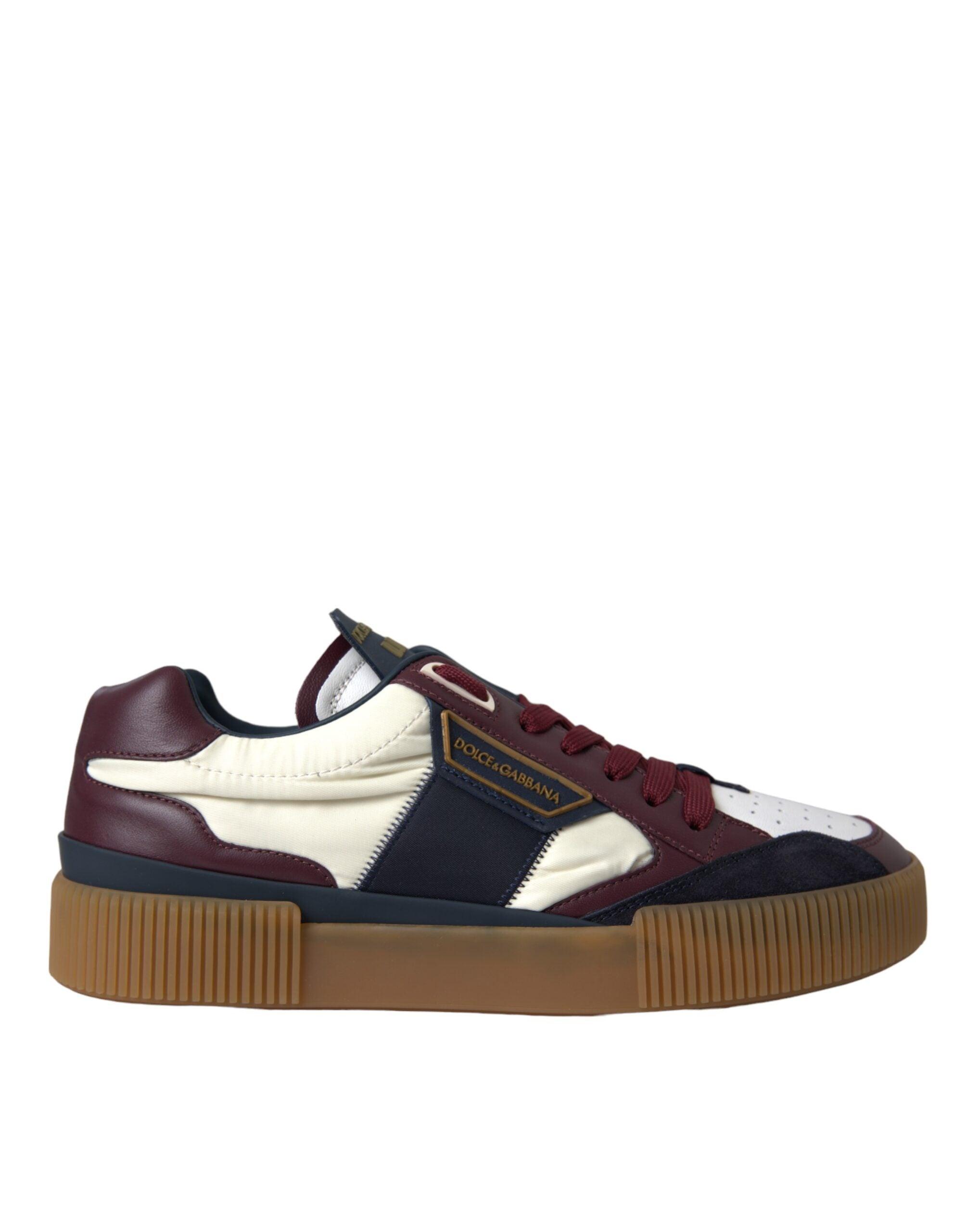 Dolce & Gabbana Multicolor Miami Leather Low Top Sneakers Shoes