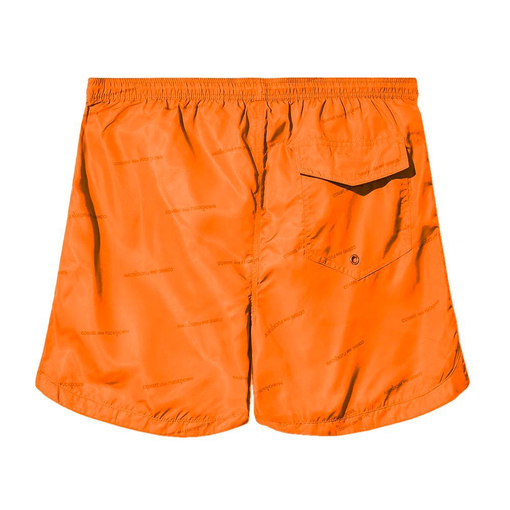 Comme Des Fuckdown Orange Polyester Men's Bermuda Short