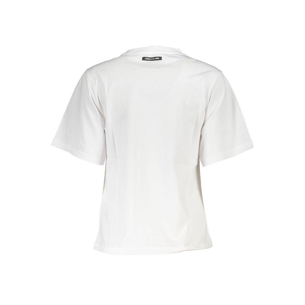 Cavalli Class White Cotton Women T-Shirt