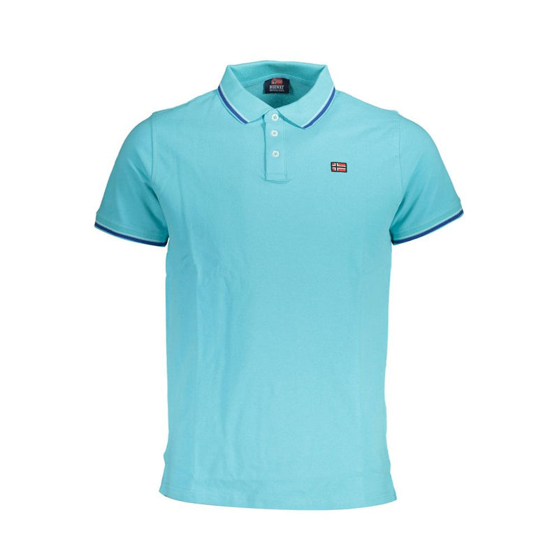 Norway 1963 Light Blue Cotton Men Polo Shirt