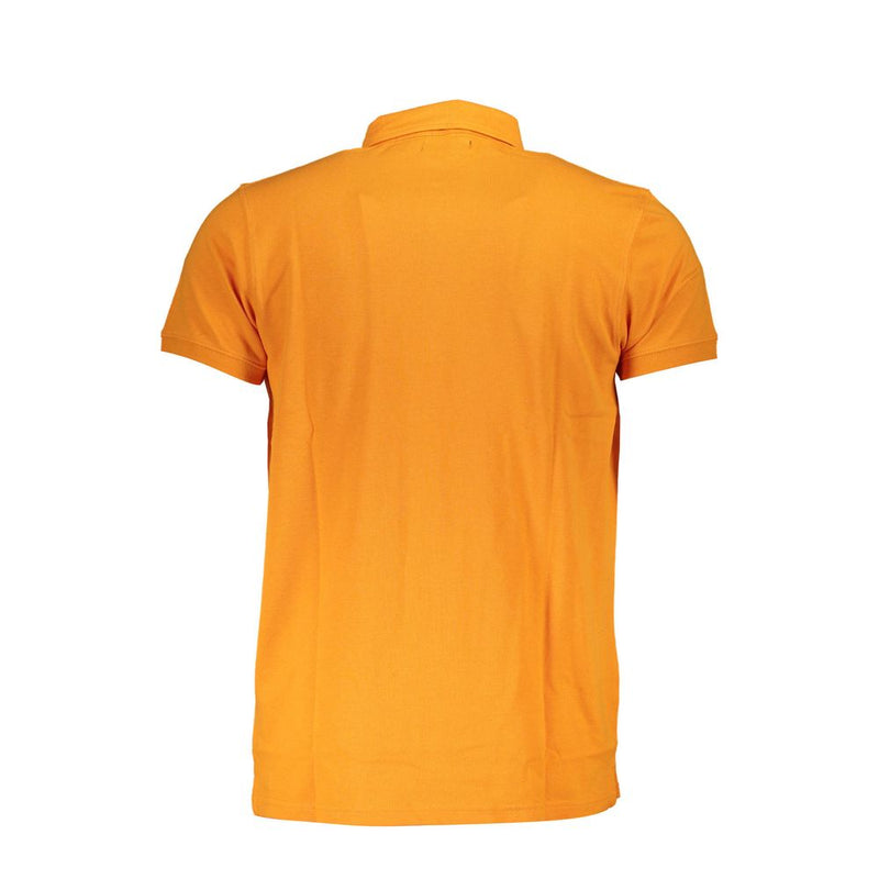 Cavalli Class Orange Cotton Polo Shirt