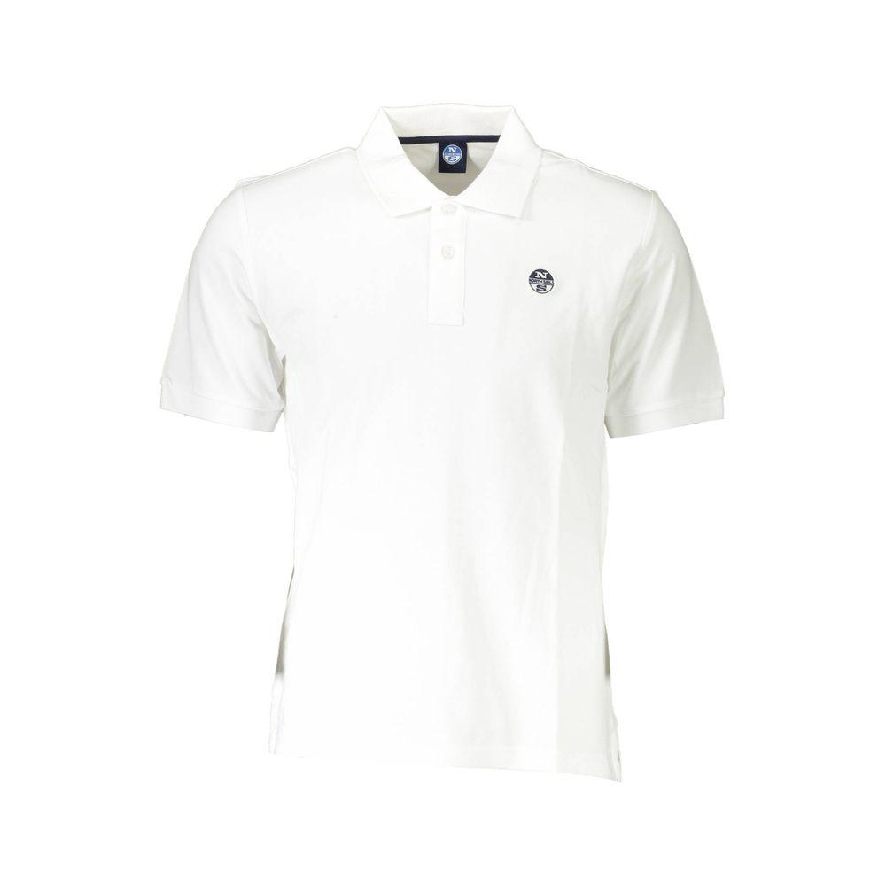 North Sails White Cotton Men Polo Shirt