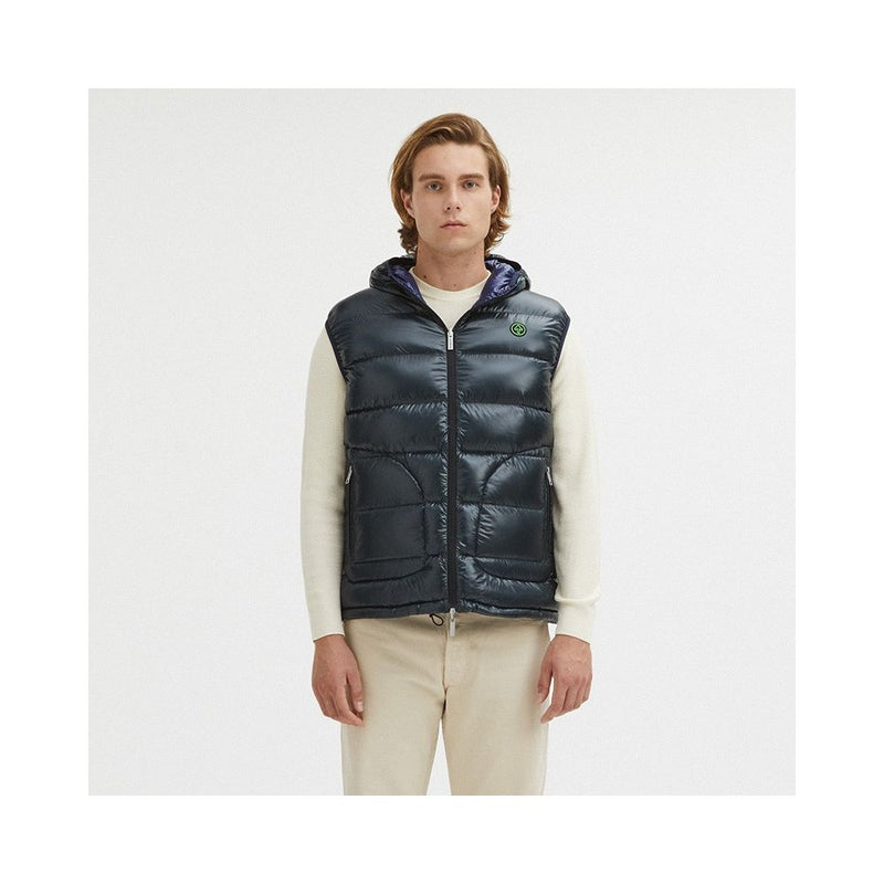 Centogrammi Blue Nylon Men's Reversible Vest