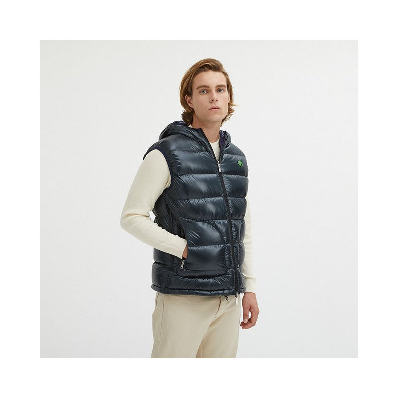 Centogrammi Blue Nylon Men's Reversible Vest