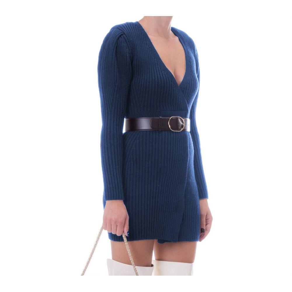 Elisabetta Franchi Blue Wool Women Dress