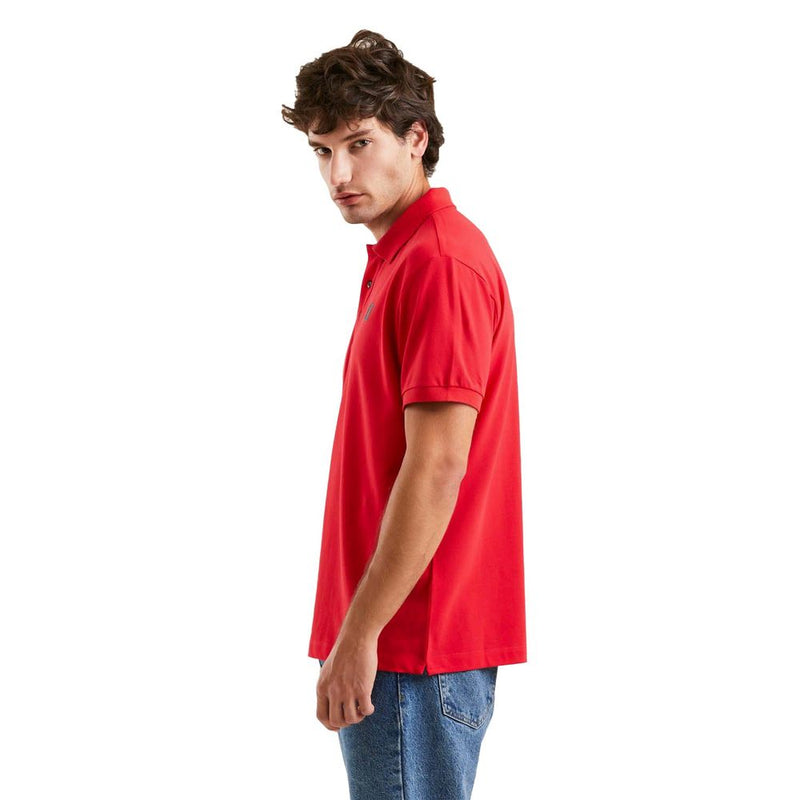 Refrigiwear Crimson Cotton Polo with Signature Emblem