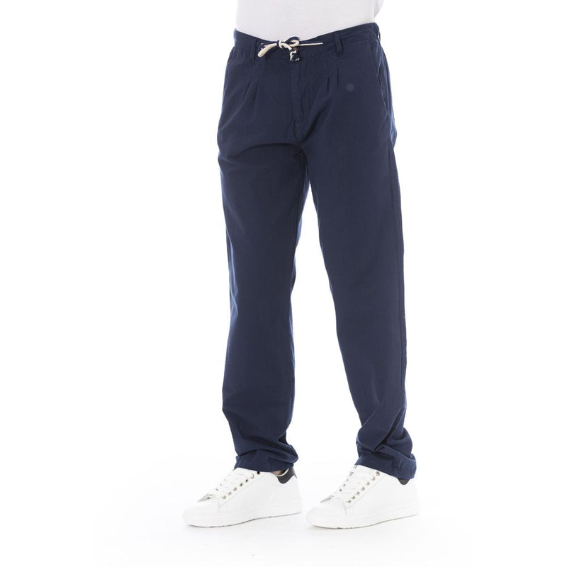 Baldinini Trend Blue Cotton Men Chino Trouser