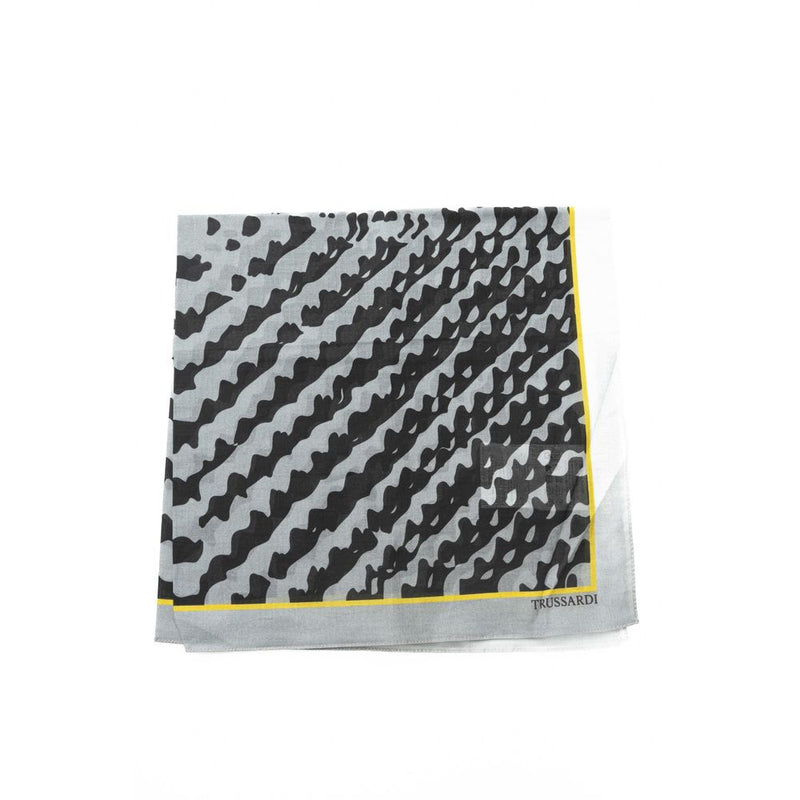 Trussardi Gray Cotton Men Scarf