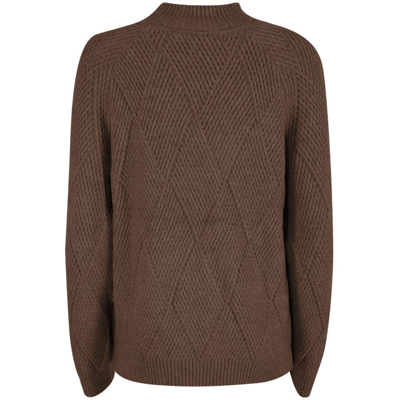 Yes Zee Brown Acrylic Sweater