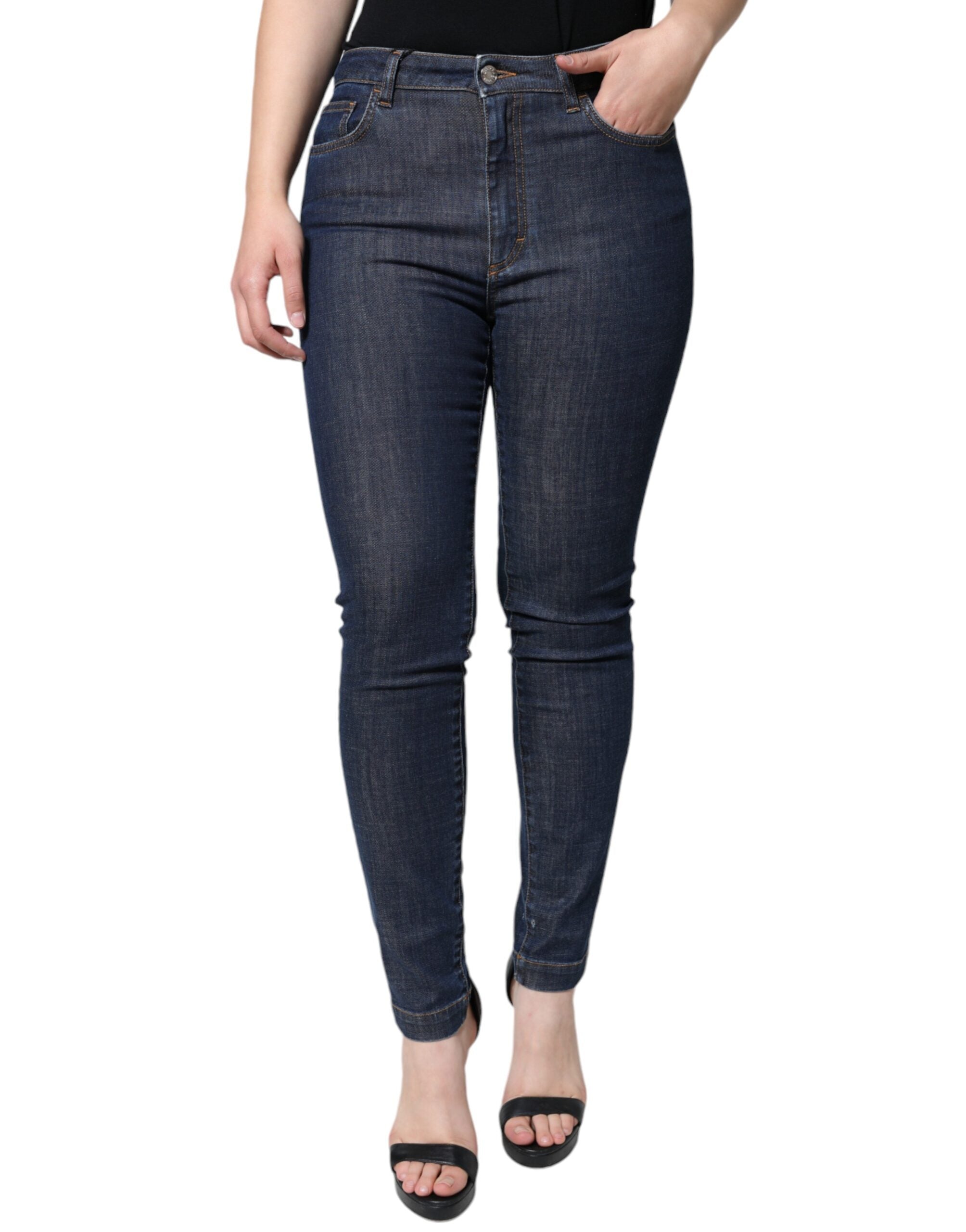 Dark Blue QUEEN Cotton Skinny Denim Jeans