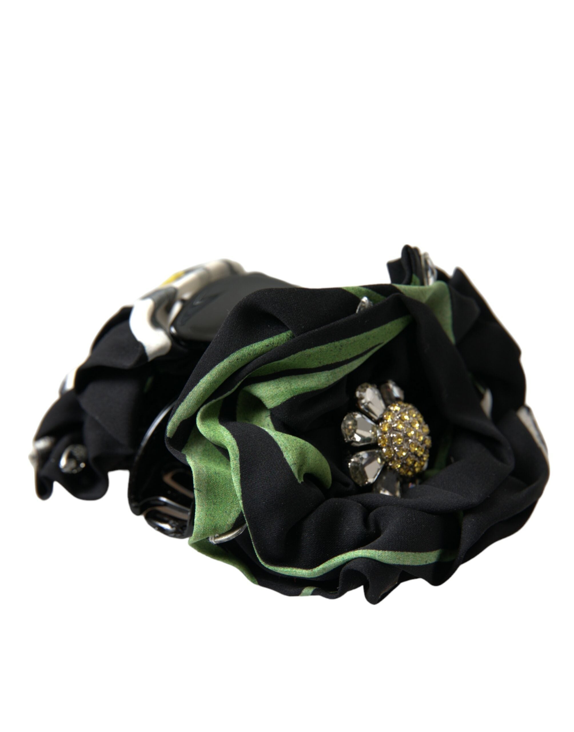 Multicolor Floral Crystal Hair Claw - Divitiae Glamour