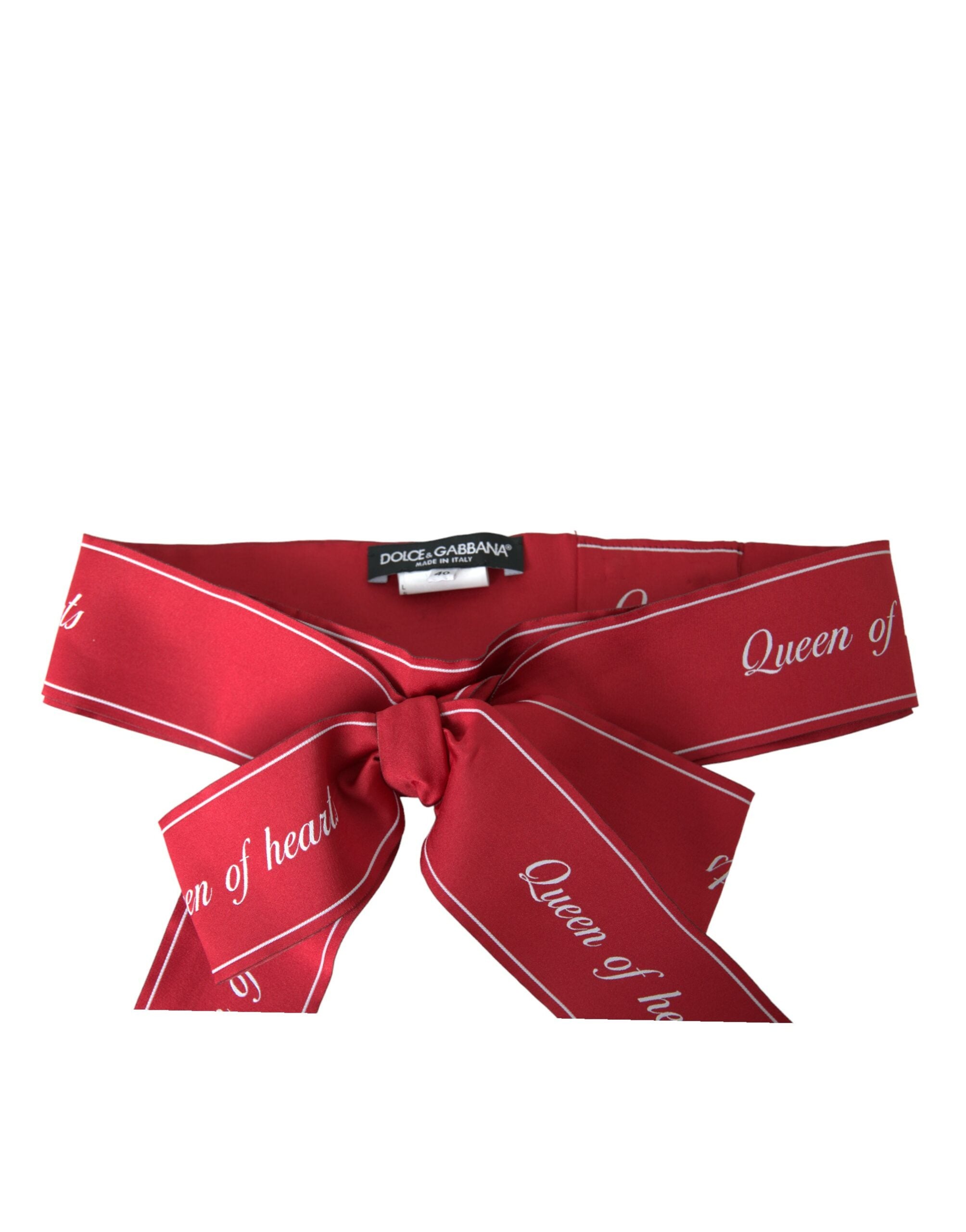 Red Polyester QUEEN OF HEARTS Belt - Divitiae Glamour