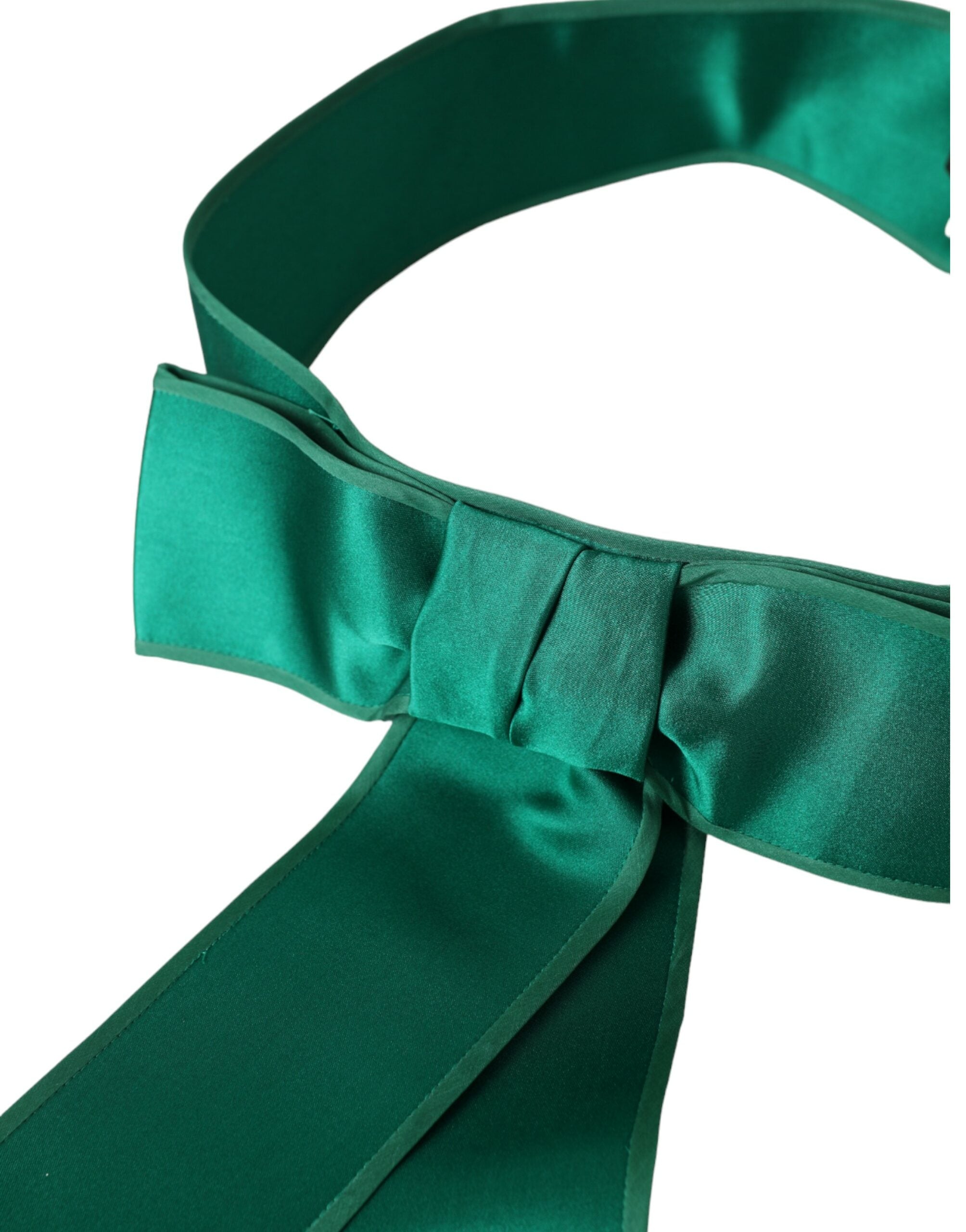 Green Silk Satin Waist Women Belt - Divitiae Glamour