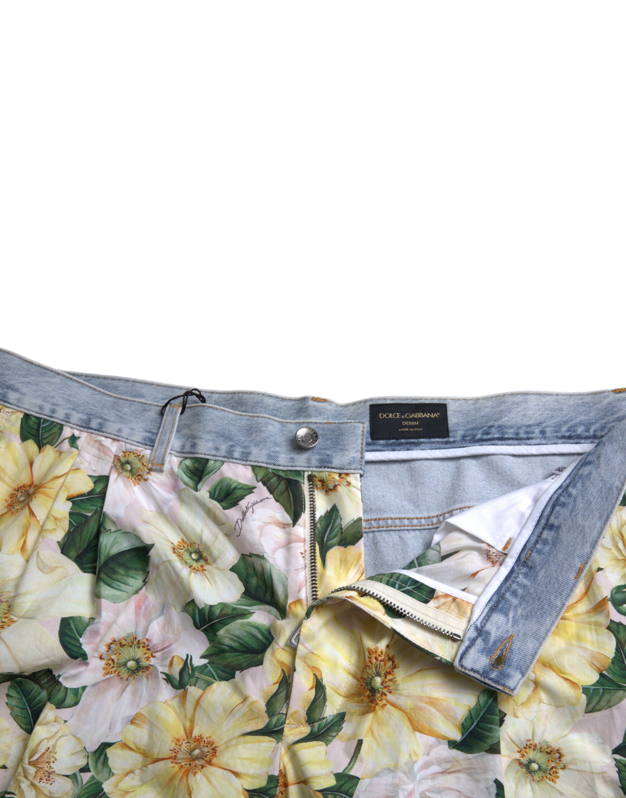 Multicolor Floral Cotton Bermuda Shorts - Divitiae Glamour