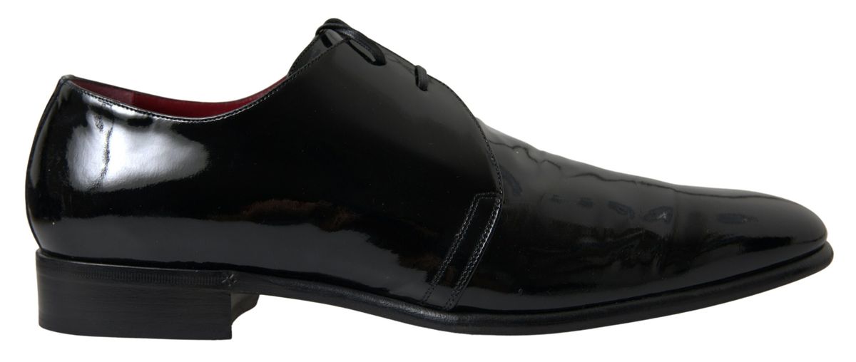Elegant Black Patent Leather Formal Men's Shoes - Divitiae Glamour