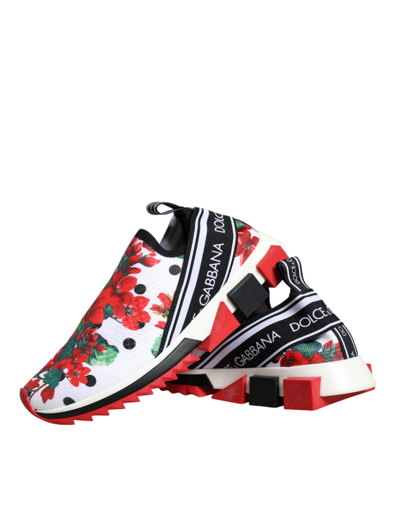 Dolce & Gabbana Multicolor Geranium Sorrento Sneakers Shoes