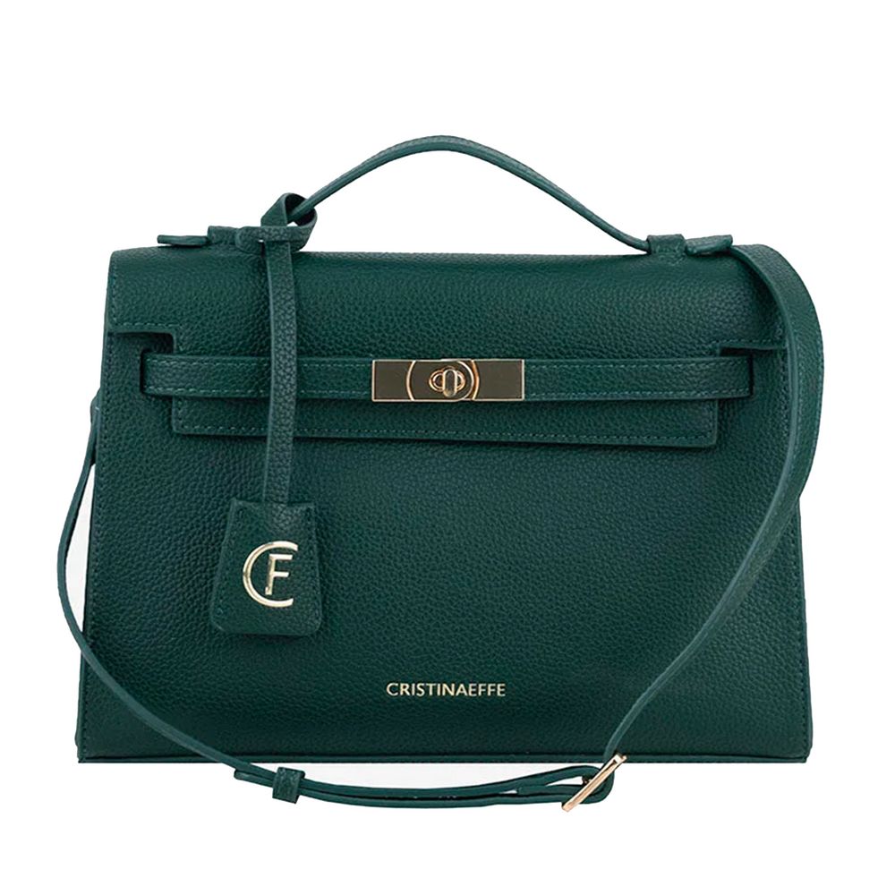 Green Artificial Leather Crossbody Bag