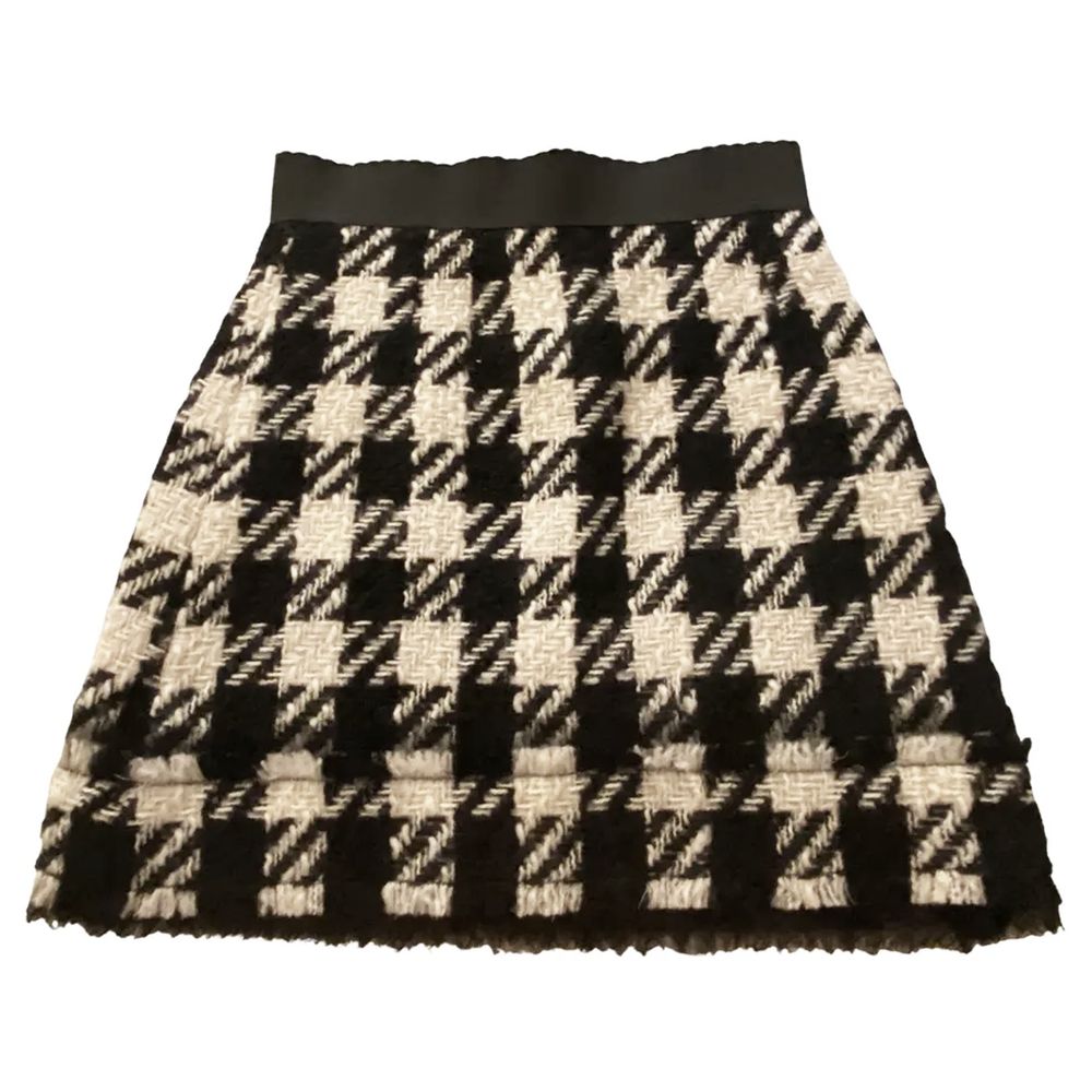 Black Wool Vergine Skirt