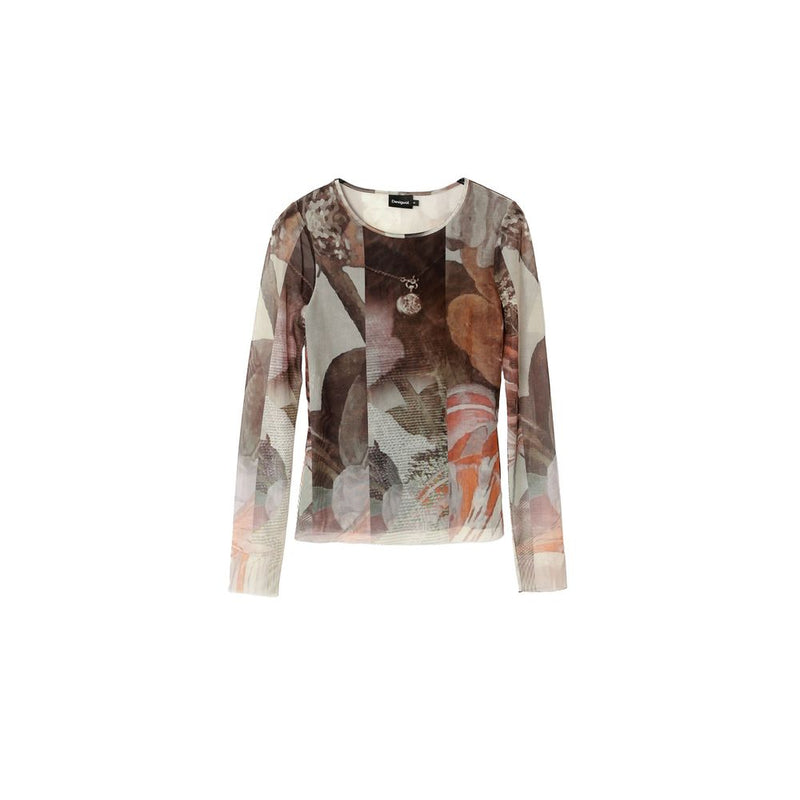 Desigual Brown Polyester Tops & T-Shirt